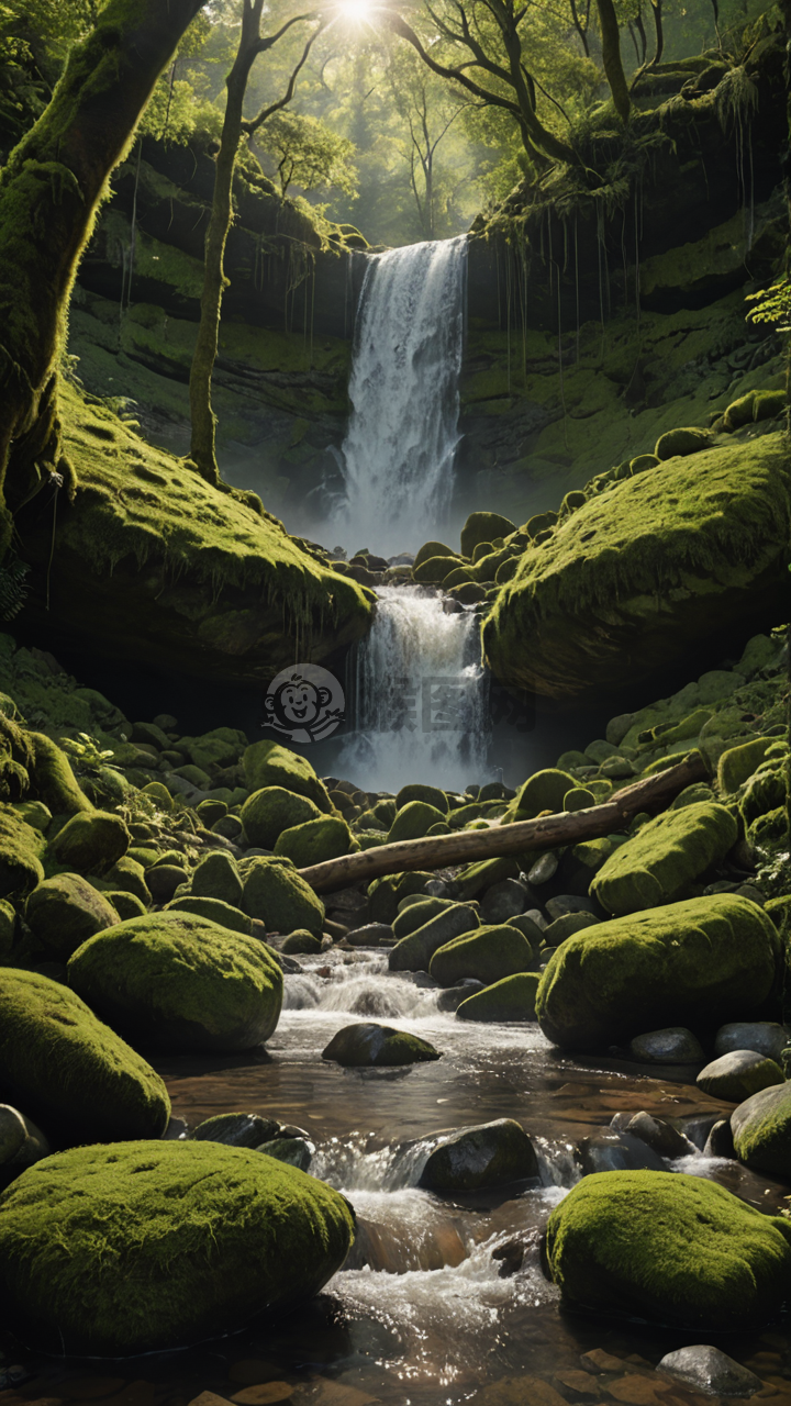 绿水青山，溪流潺潺