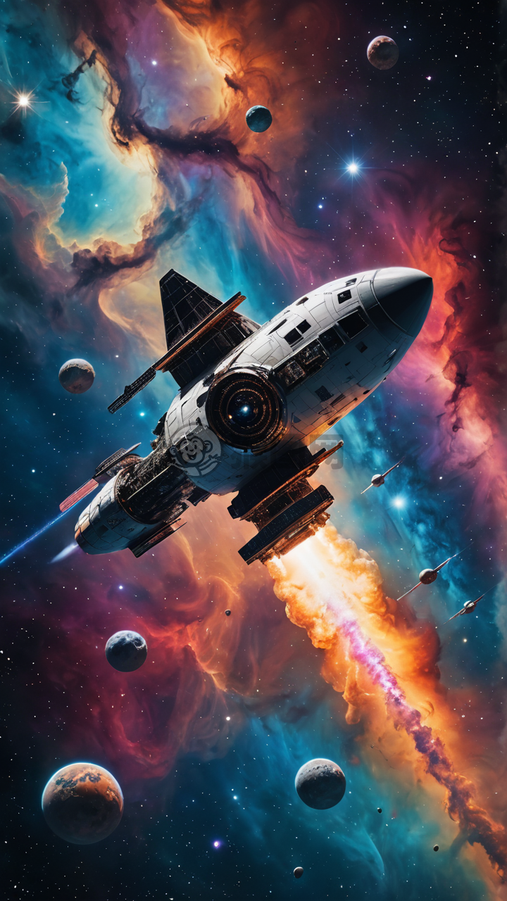 “宇宙飞艇穿越梦幻星云”
