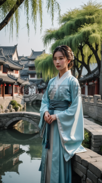 江南水乡女子汉服写真