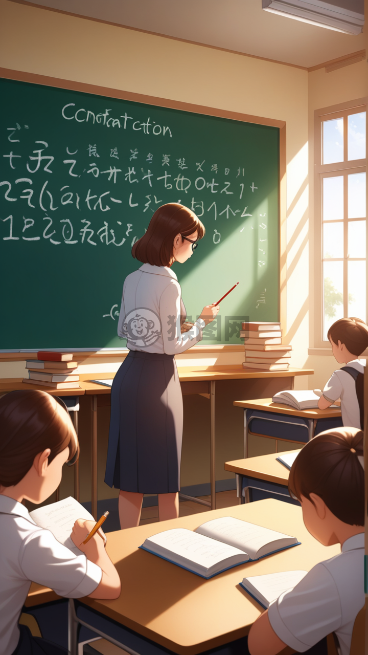 教室中的专注教师
