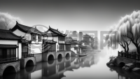 江南水乡晨雾美如画