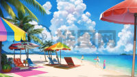 夏日海滩欢乐时光