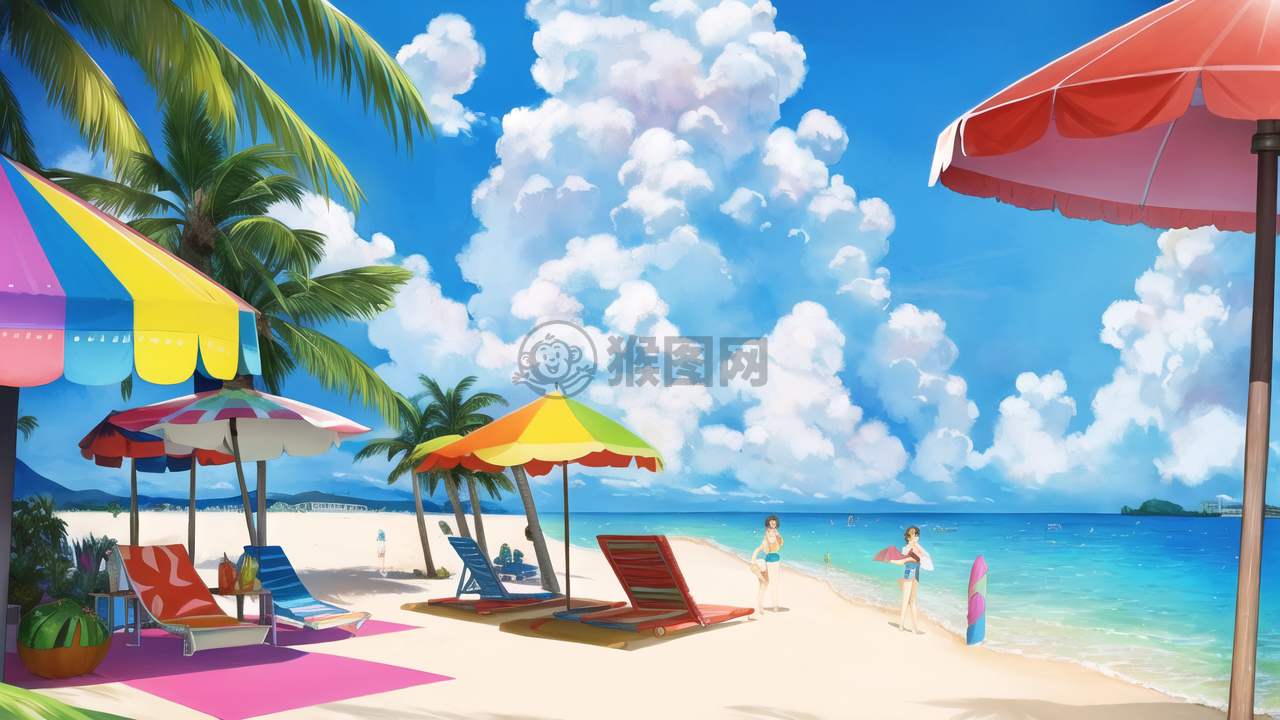 夏日海滩欢乐时光