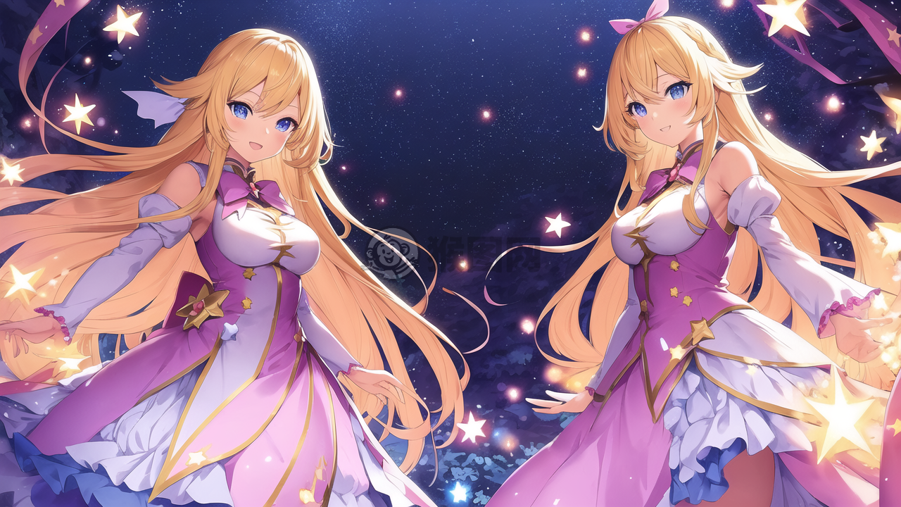 梦幻森林中的魔法少女。
