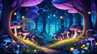 奇幻森林之夜的神秘冒险