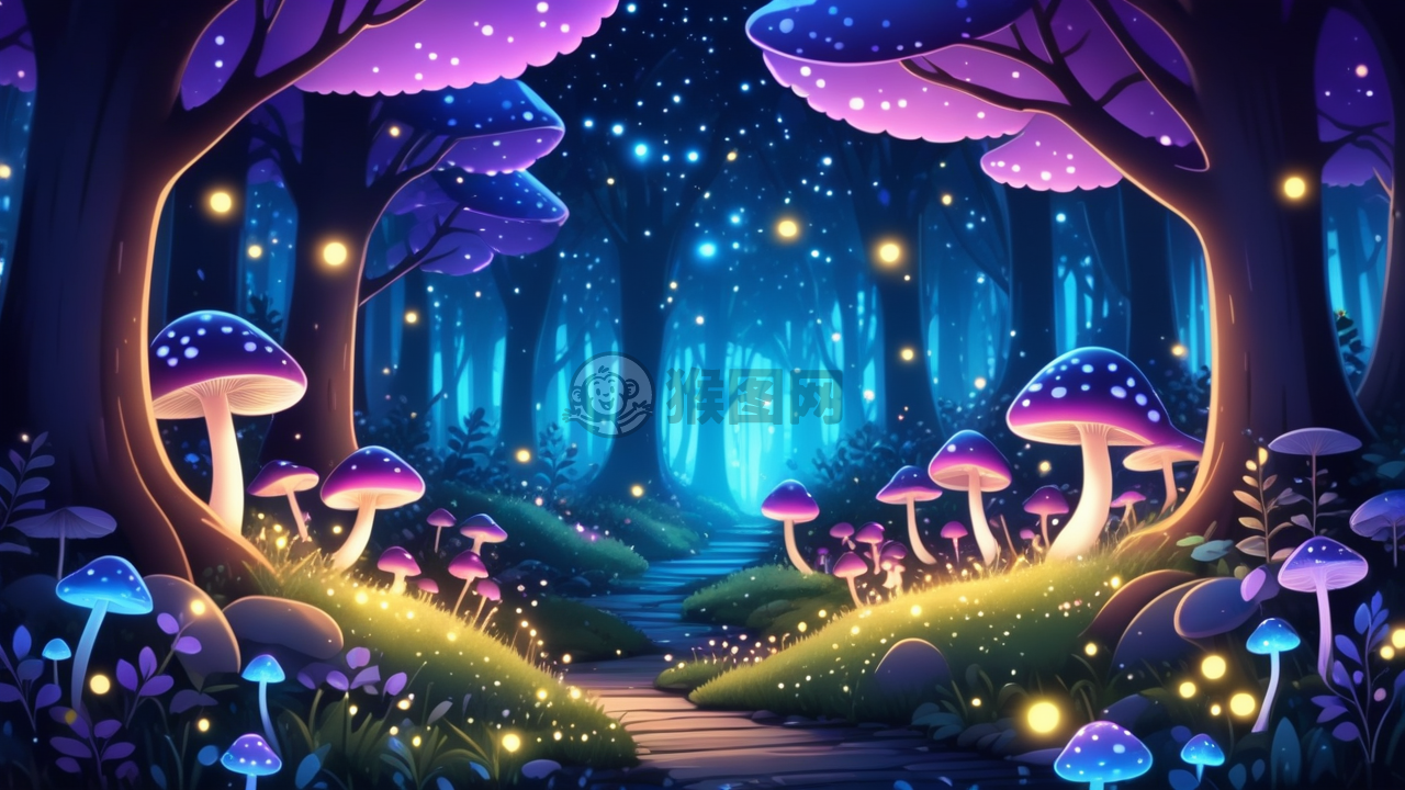 奇幻森林之夜的神秘冒险