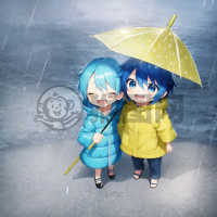 小黄人雨中欢笑情深