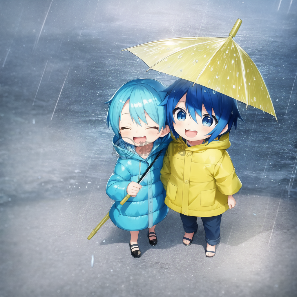 小黄人雨中欢笑情深