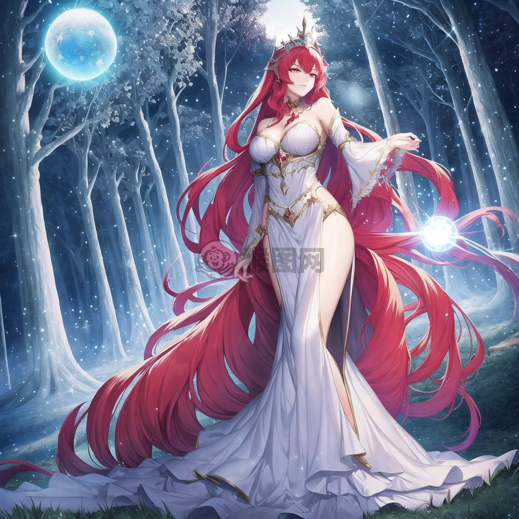 月夜森林：神秘巫女与魔幻魔法师之谜