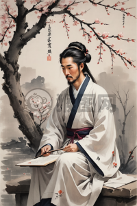 雪中思诗的隐逸画者