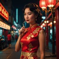 复古香港风华，黑玫瑰夜探霓虹光