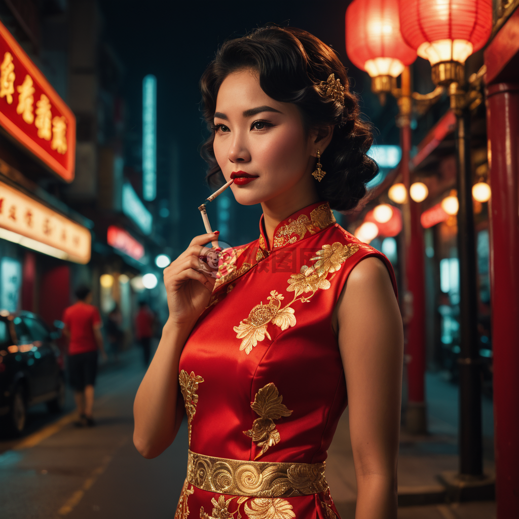 复古香港风华，黑玫瑰夜探霓虹光