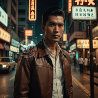 港风烟幕帅哥，复古街头独伫