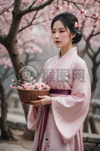 《梅花树下赏梅人》