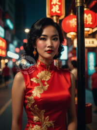 港风美女夜色下的暗黑迷离之旅