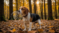 森林秋日奇遇：好奇牧羊犬嗅地记