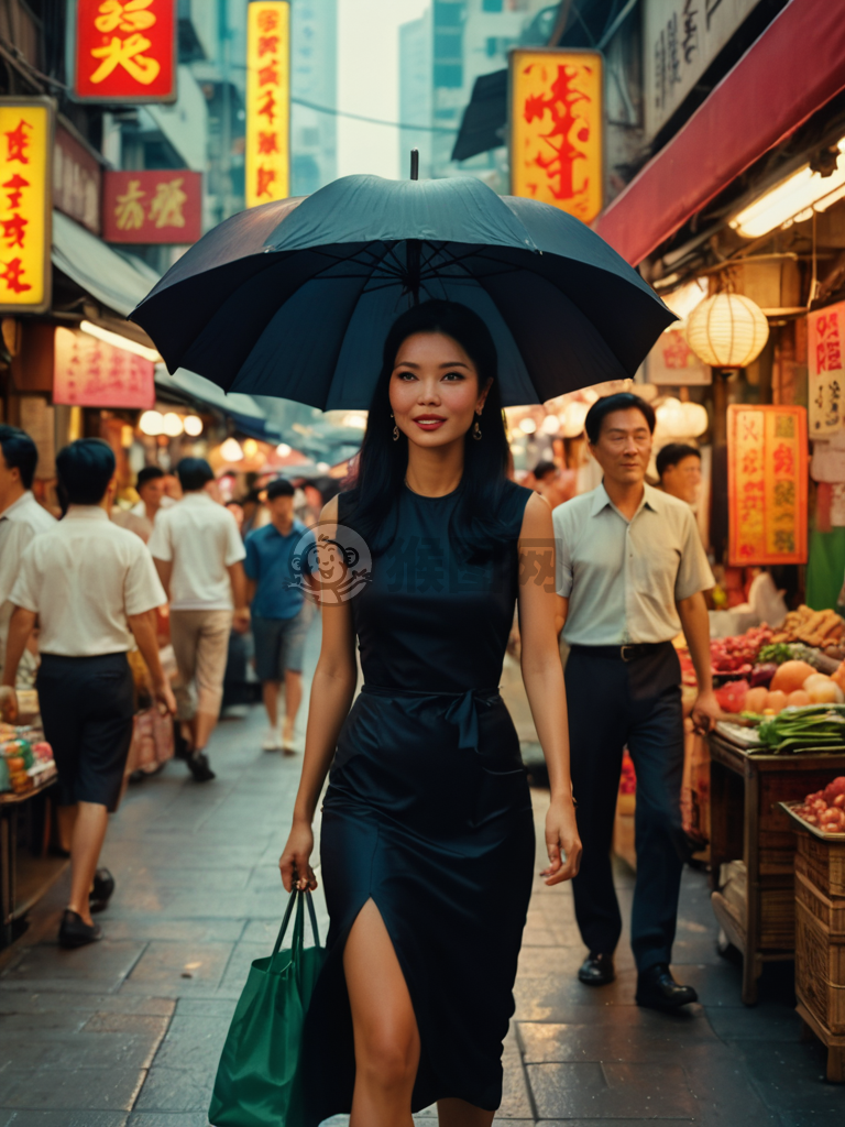 港风倩影：穿越市集的丝绸之韵