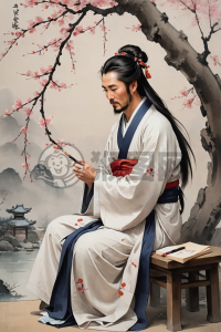 梅花下的古代文人墨客画梅沉思之作