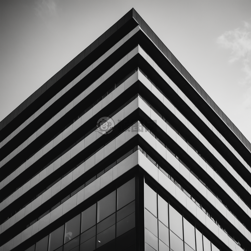 现代几何建筑高对比RAW图像展示