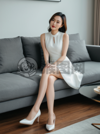 现代女性优雅坐姿照