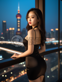 《黑裙美女窗外诱惑》