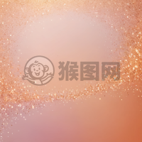 柔和粉橙渐变背景下的梦幻纹理和闪烁效果