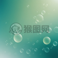清新绿意渐变背景，柔和纹理与泡泡图样