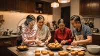《中秋传统烹饪 中华家庭共享》