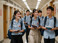 《校园走廊青春照》