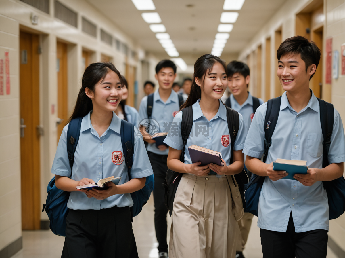 《校园走廊青春照》