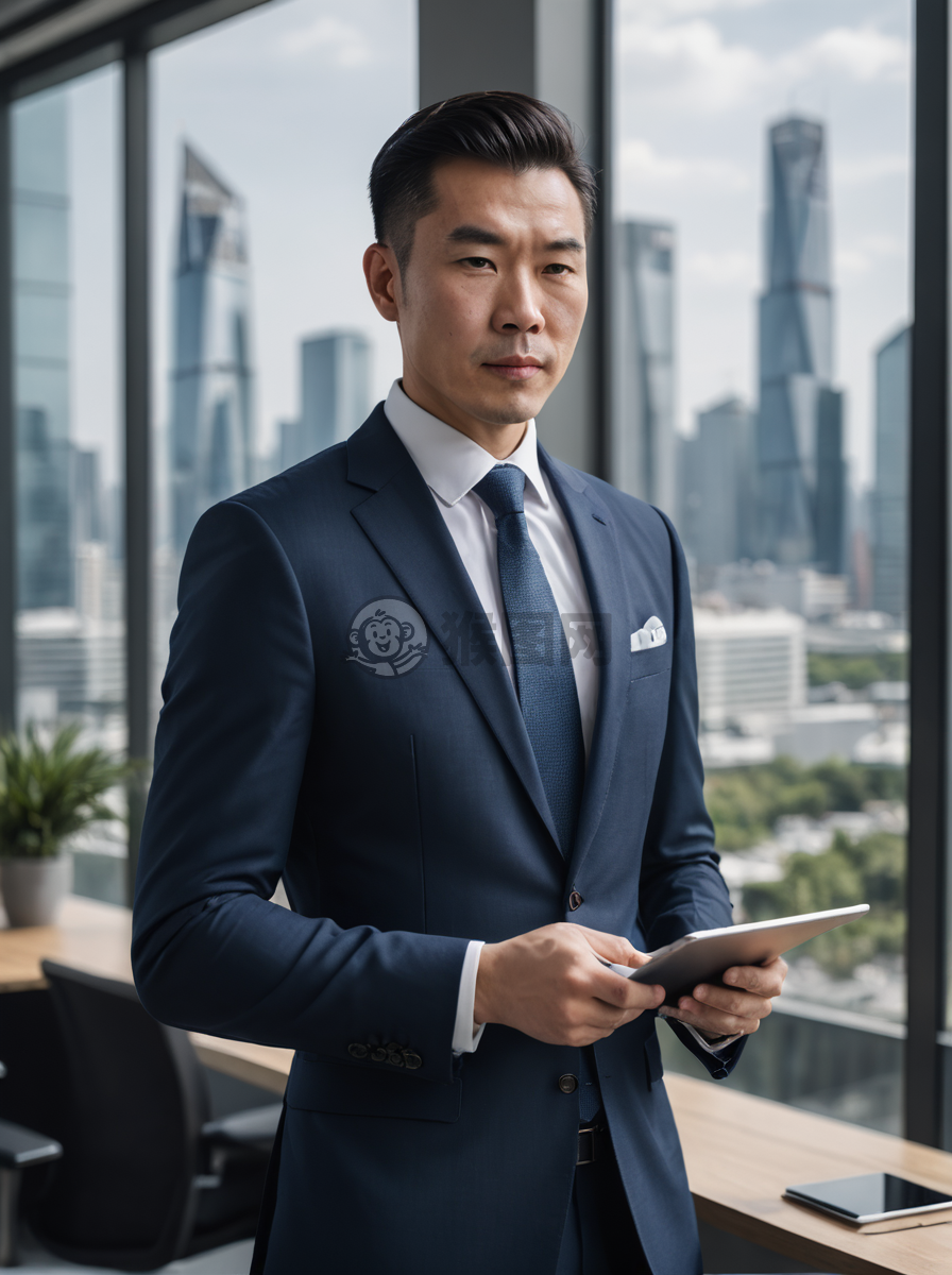自信中国商人办公室内景照