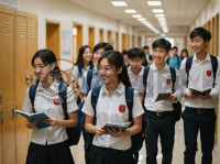 《校园走廊青春照》