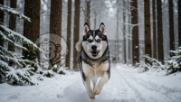 《雪林狂奔：雪橇犬的冬日奇遇》