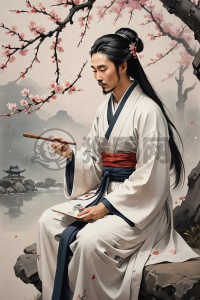 《雪中思古，白衣诗画》