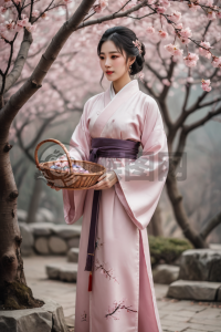 桃花源记，花诗意境美。