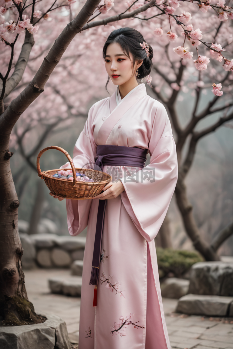 桃花源记，花诗意境美。
