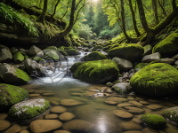 高山清泉之美景
