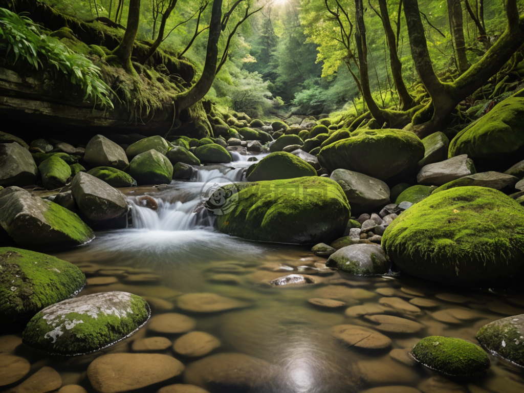高山清泉之美景