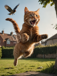 飞翔的猫与空中追逐：8K分辨率下的动态瞬间