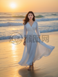 《日出海滩美照》
