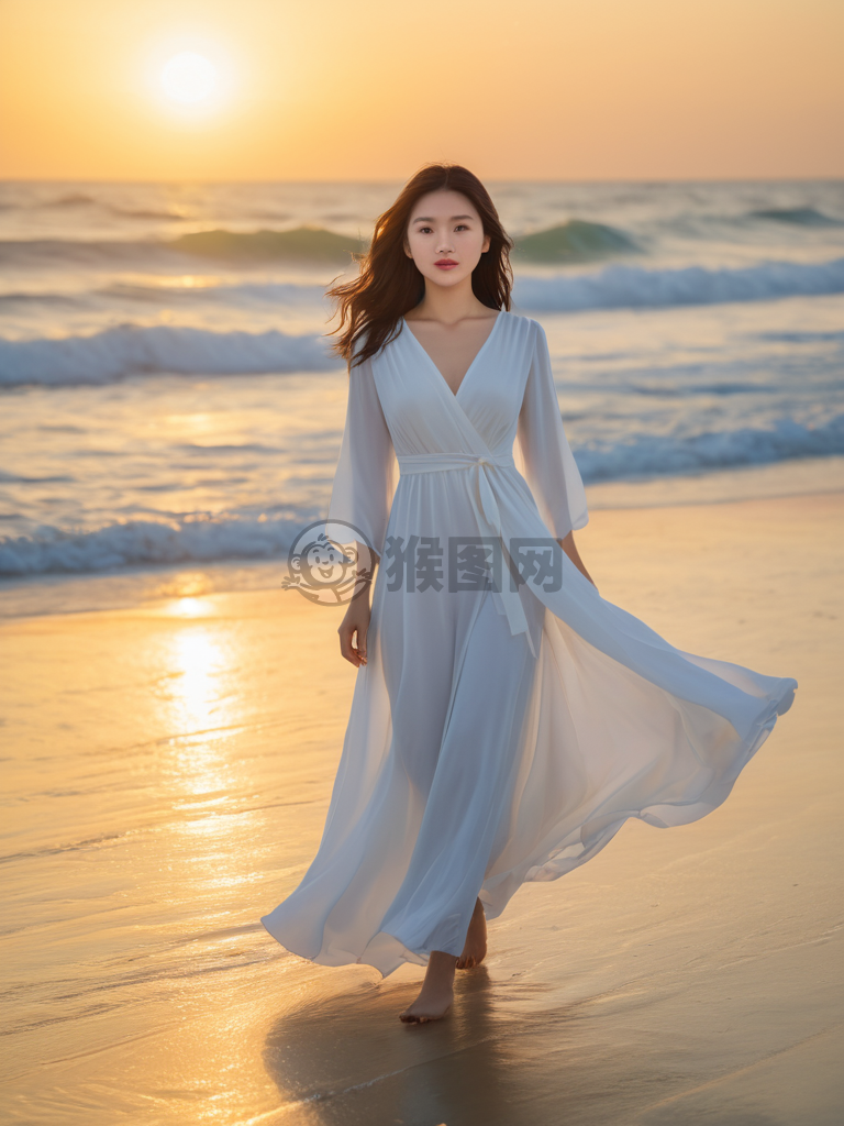 《日出海滩美照》