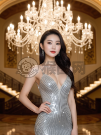 华裔美女惊艳盛装闪耀宴会厅