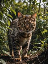 丛林之影：野生猫儿觅食记