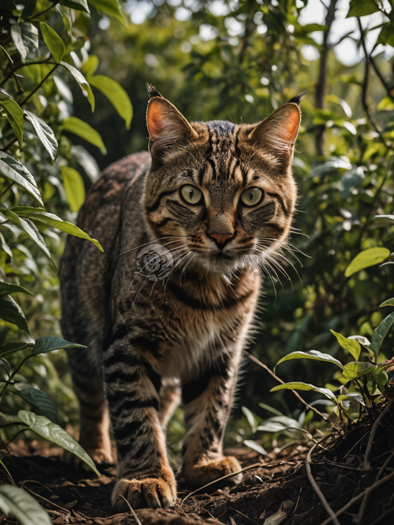 丛林之影：野生猫儿觅食记
