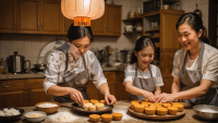 《中秋传统烹饪 中华家庭共享》