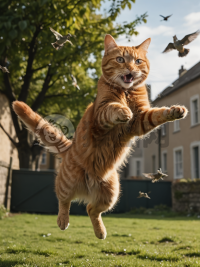 飞翔的猫与空中追逐