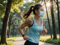 晨跑少女：活力青春的蓝颜战袍