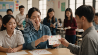 《师生情深，手制卡片传递爱》