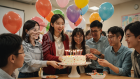 《中国学生惊喜老师生日派对》