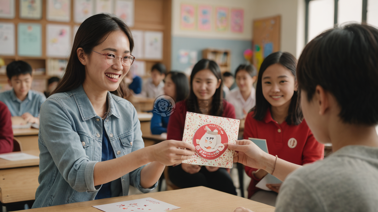 《师生情深，手制卡片传递爱》